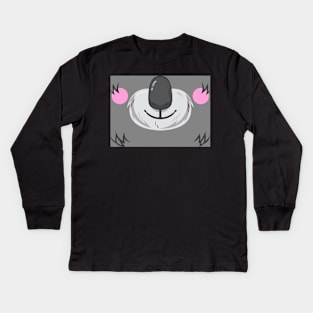 Cute and Cuddly Koala Face Kids Long Sleeve T-Shirt